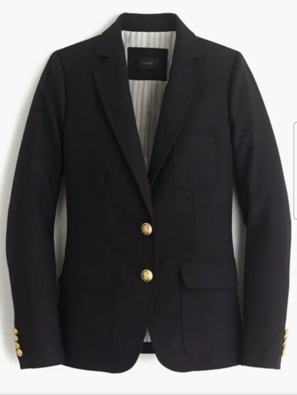 J. Crew Rhodes  100% Wool Black Blazer with Lining